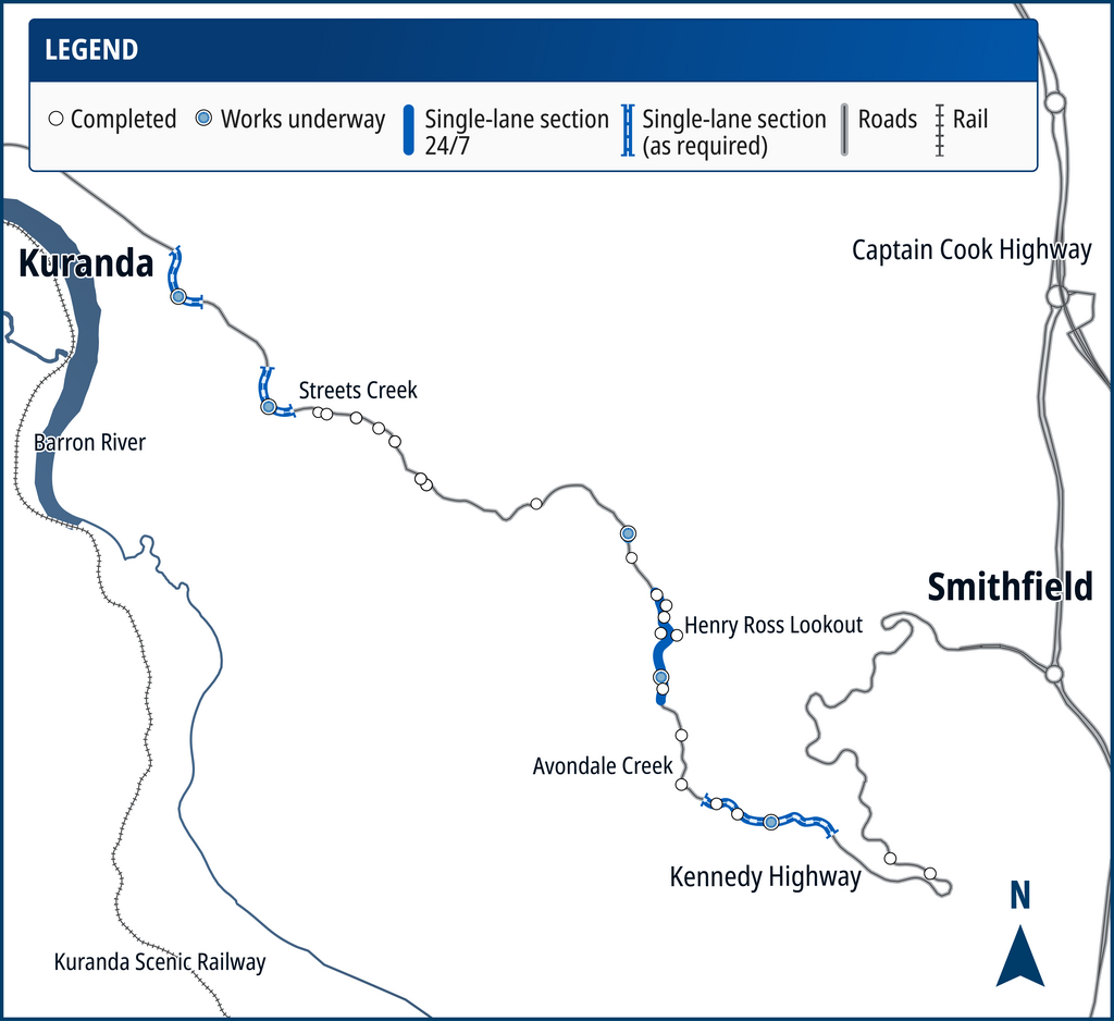 DRFA Kuranda Range Road map completed and non completed works2