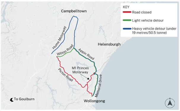 Detour map M! Princes Mty