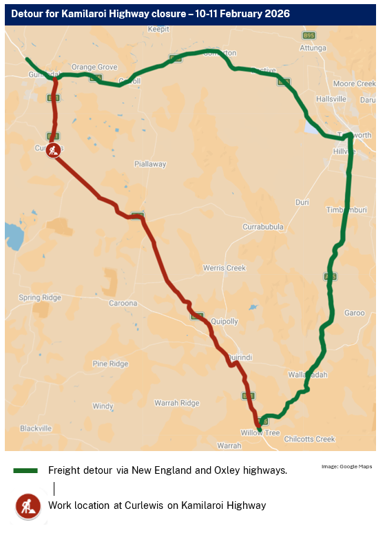 Kamilaroi Highway at Curlewis
