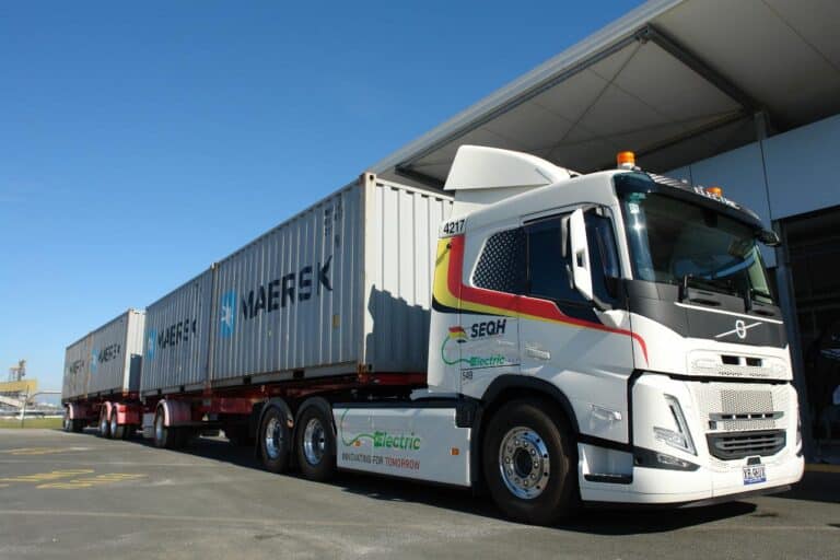 SEQH3-EV Volvo truck and 3 trailers