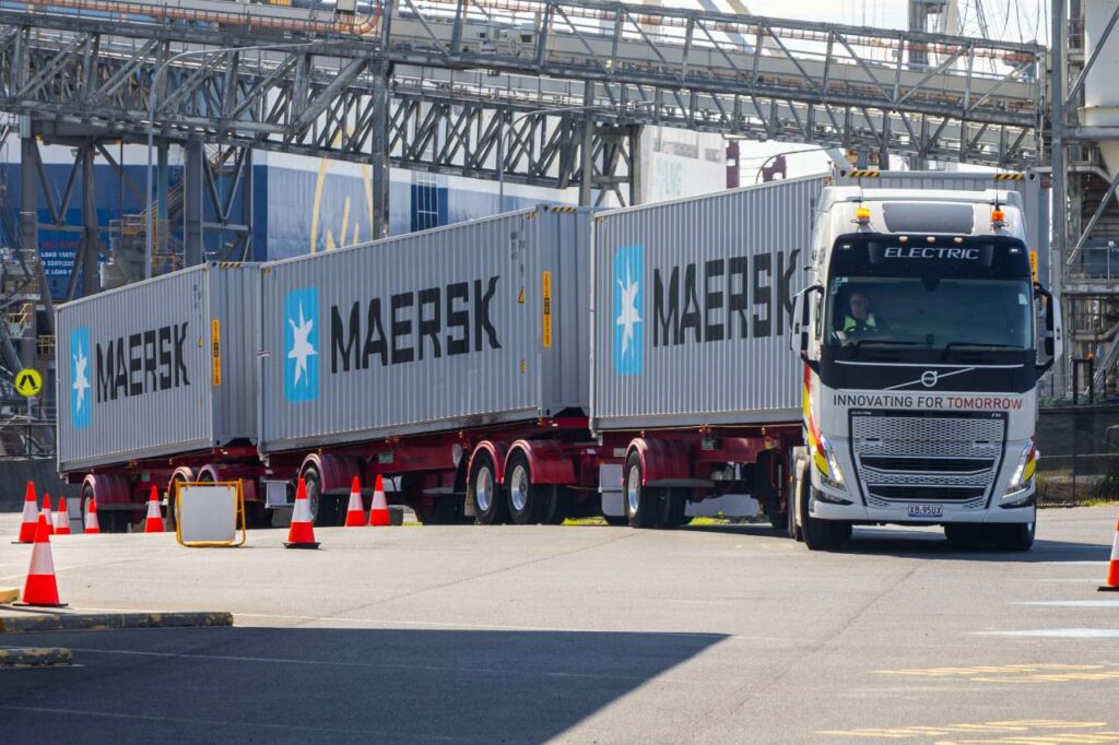 SEQH A Triple truck and three trailers at Port of Brisbane