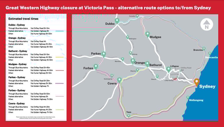 great-western-highway-closure-victoria-pass-detour-map